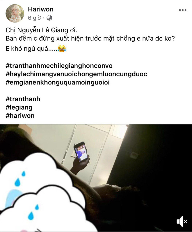 Hari Won tố Trấn Thành mê Lê Giang hơn mê vợ, van nài đàn chị không xuất hiện trước mặt chồng lúc nửa đêm-1