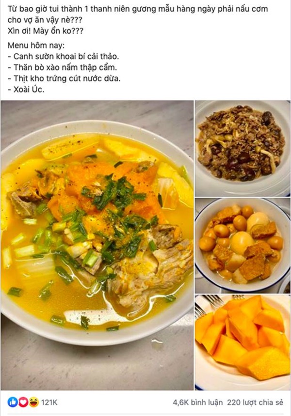 Anh chồng đảm” nhất showbiz Việt mùa dịch gọi tên Trấn Thành: Fanpage gần 12 triệu likes thường xuyên khoe ảnh đồ ăn, toàn là món tự tay nấu cho Hari-2