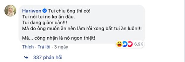 Anh chồng đảm” nhất showbiz Việt mùa dịch gọi tên Trấn Thành: Fanpage gần 12 triệu likes thường xuyên khoe ảnh đồ ăn, toàn là món tự tay nấu cho Hari-9