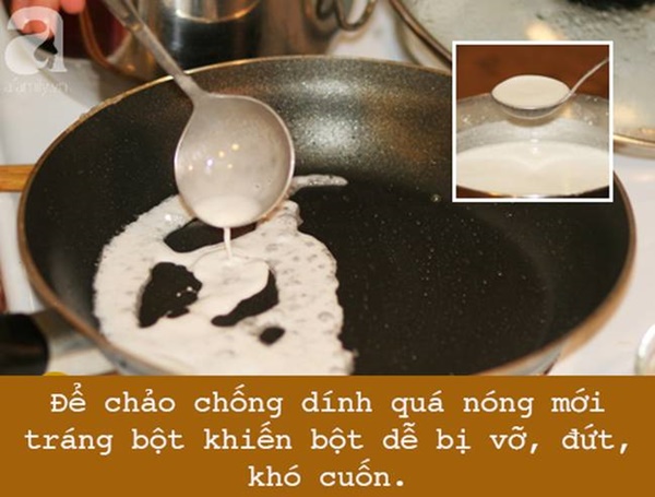 Để làm bánh cuốn bằng chảo chống dính hoàn hảo, nhất định phải tránh 5 sai lầm này-1