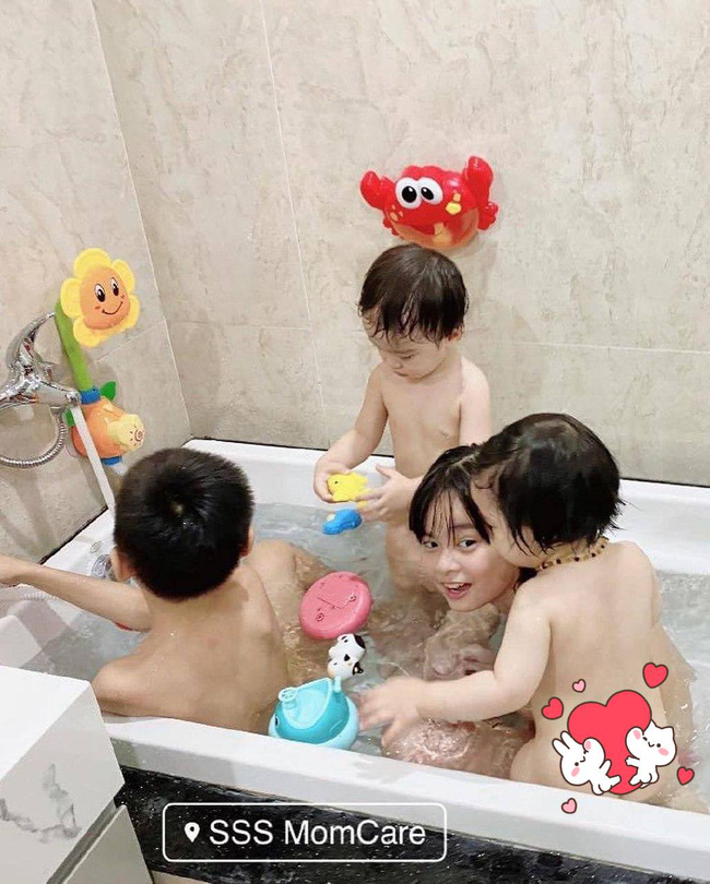 Cho các con tắm chung một bồn, Hằng Túi bất ngờ bị nhắc nhở và lời giải thích khiến mọi người im lặng-1