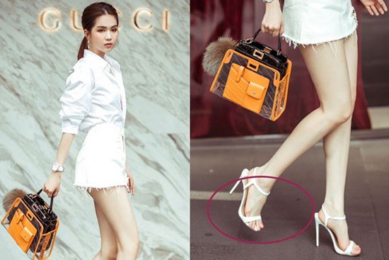 Ngọc Trinh tự nhận có bàn chân xấu điên đảo, dắt túi cả ngàn đôi giày hiệu vẫn nhiều lần lộ hết chân thô