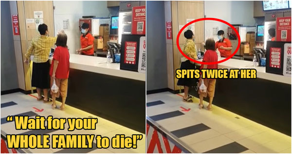 Dân mạng bức xúc clip 1 phụ nữ rủa xả nhân viên KFC Singapore nhưng phản ứng của người bán hàng mới là điều đáng chú ý-1