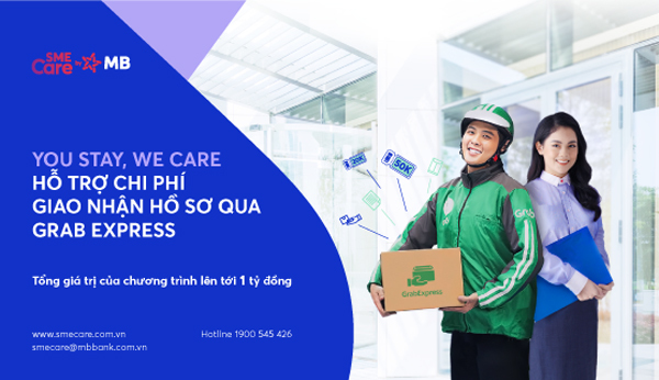 MB hỗ trợ cước giao nhận hồ sơ bằng Grab Express-1
