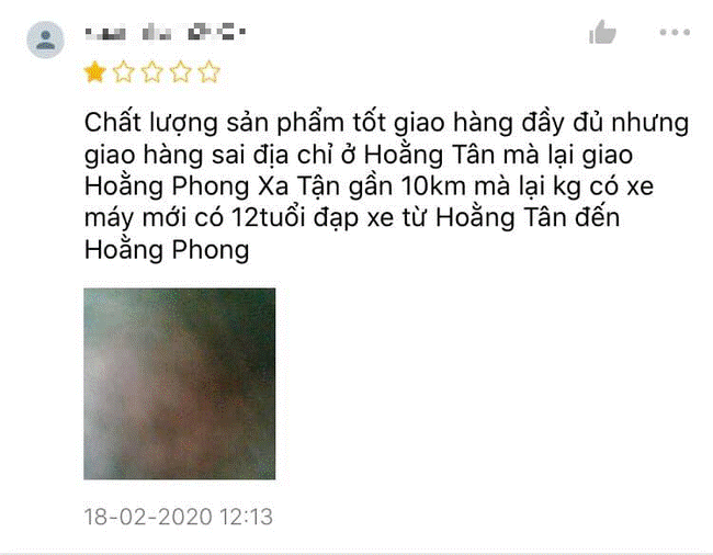 Chất lượng sản phẩm tốt, giao đầy đủ nhưng shop vẫn bị đánh giá 1 sao vì tai nạn khiến khách phải đạp xe 10 cây số để nhận hàng-3