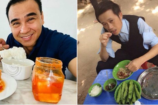 Hoài Linh và Quyền Linh chính là 2 nhân vật ăn uống giản dị nhất showbiz Việt, bữa cơm nào cũng toàn đạm bạc với cá mắm