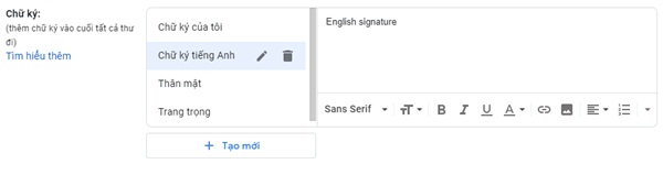 Cách tạo nhiều chữ ký trên Gmail bằng công cụ có sẵn của Google-5