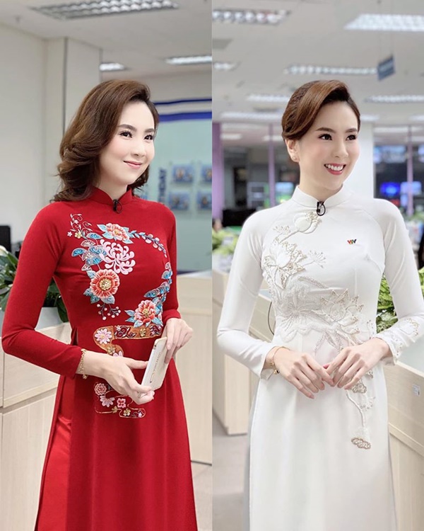 MC Mai Ngọc mặc áo dài lên sóng truyền hình ngày đặc biệt, khiến người ta nhớ đến hình ảnh cô dâu xinh đẹp 4 năm trước-3
