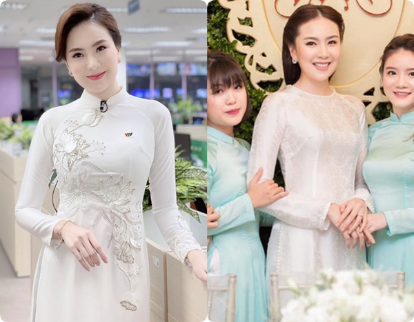MC Mai Ngọc mặc áo dài lên sóng truyền hình ngày đặc biệt, khiến người ta nhớ đến hình ảnh cô dâu xinh đẹp 4 năm trước-11