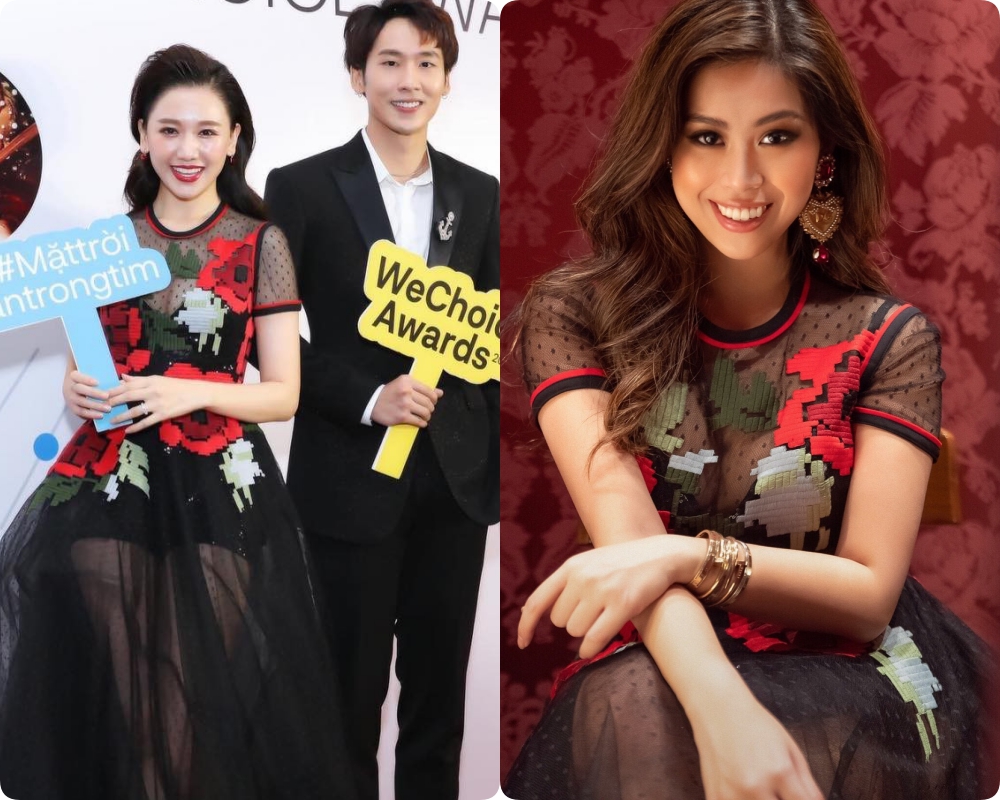 Lần đầu tiên đụng hàng mà không phải đồ hiệu: Rich kid Tiên Nguyễn tự tin khoe vòng 1 gợi cảm còn Hari Won lại ngượng ngùng lấy tay che chắn-5