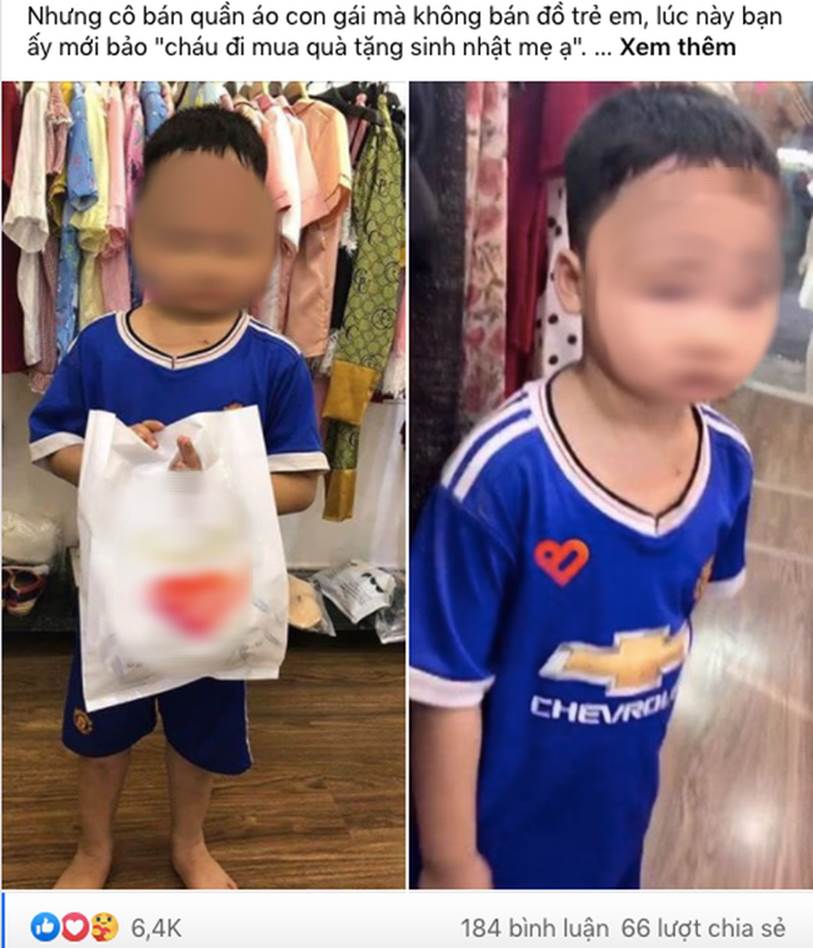 Vừa xách túi đồ ra khỏi shop quần áo, cậu bé bất ngờ bị bố vụt túi bụi, nhưng câu chuyện đằng sau mới khiến nhiều người xúc động-1