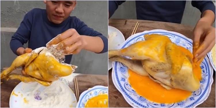 Bà Tân Vlog dùng tay trần sờ mó đồ ăn khổng lồ khiến người nhìn lập tức phản ứng vì thấy ghê-5