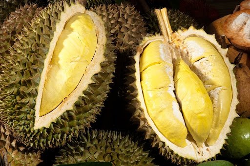 Choose female durian for sweet and meaty flesh