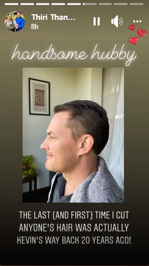 Vợ đại gia nhắc lại chuyện tình 20 năm trước với chồng cũ Hồng Nhung khi cắt tóc cho ông xã-2