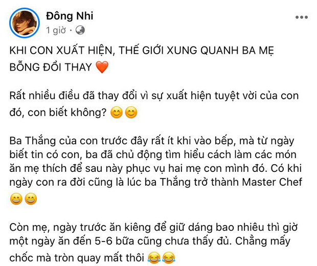 Đông Nhi tiết lộ cuộc sống thay đổi 180 độ sau khi mang bầu: Ngày ăn 5 đến 6 bữa, Ông Cao Thắng sắp thành MasterChef-1