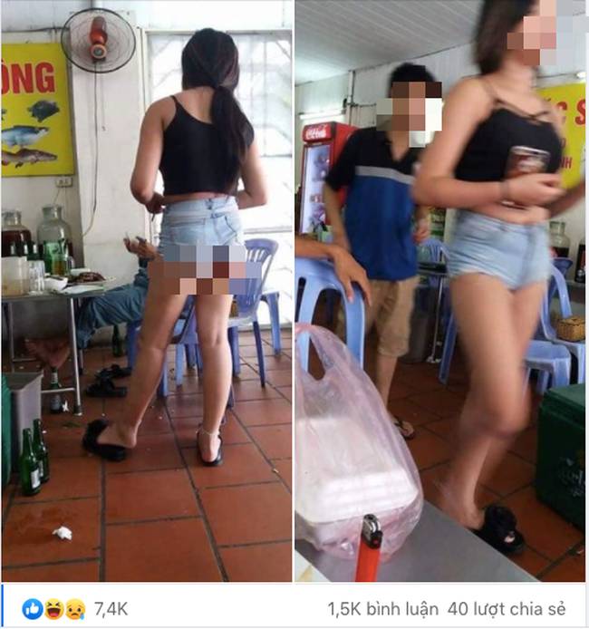 Hè nắng nóng, mặc quần đùi siêu ngắn phục vụ tại quán ăn, cô gái hớ hênh khiến dân mạng ngao ngán-1