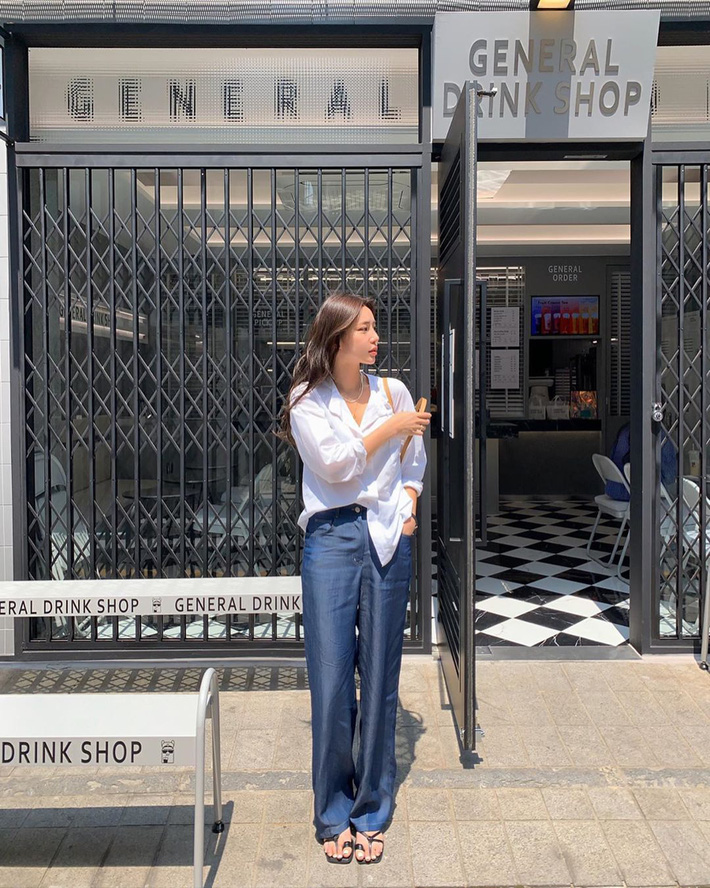 10 kiểu áo mix cùng quần ống rộng đẹp thần sầu, hè diện mát mẻ mà vẫn trendy nàng nào cũng nên copy-8