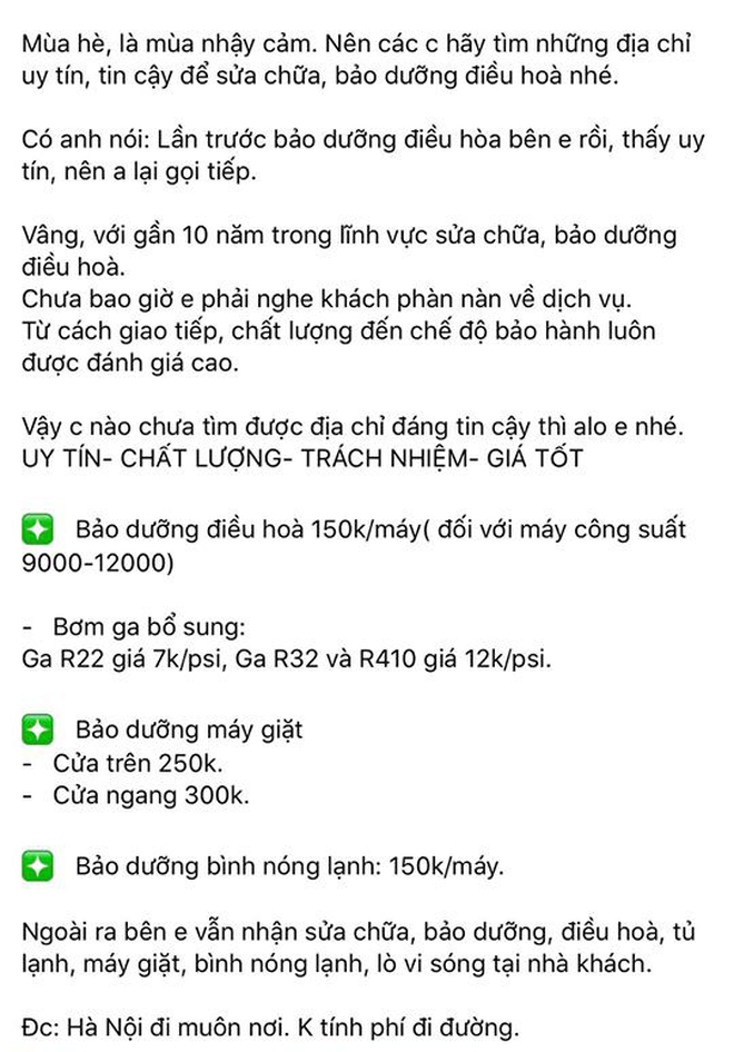Thợ bảo dưỡng điều hòa làm việc hết công suất, thu về vài triệu mỗi ngày-1