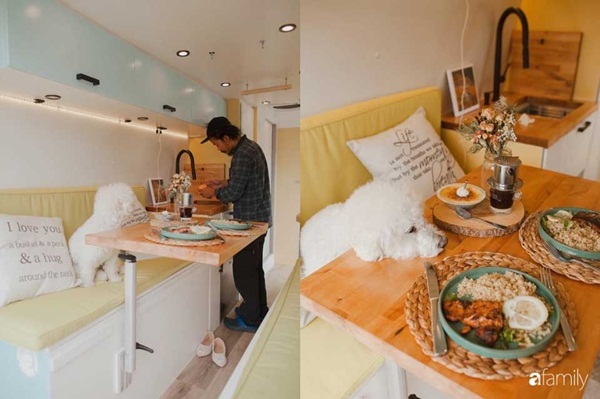 Ấp ủ ước mơ du mục, cô gái Việt cùng chồng cải tạo xe vận chuyển cũ thành ngôi nhà di động đẹp đến khó tin-12