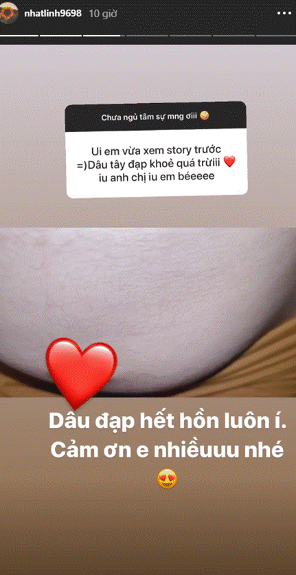 Khoe video em bé đạp hết hồn, vợ Văn Đức nói đùa với fan: Thị Nở múa hoài không cho ngủ-3