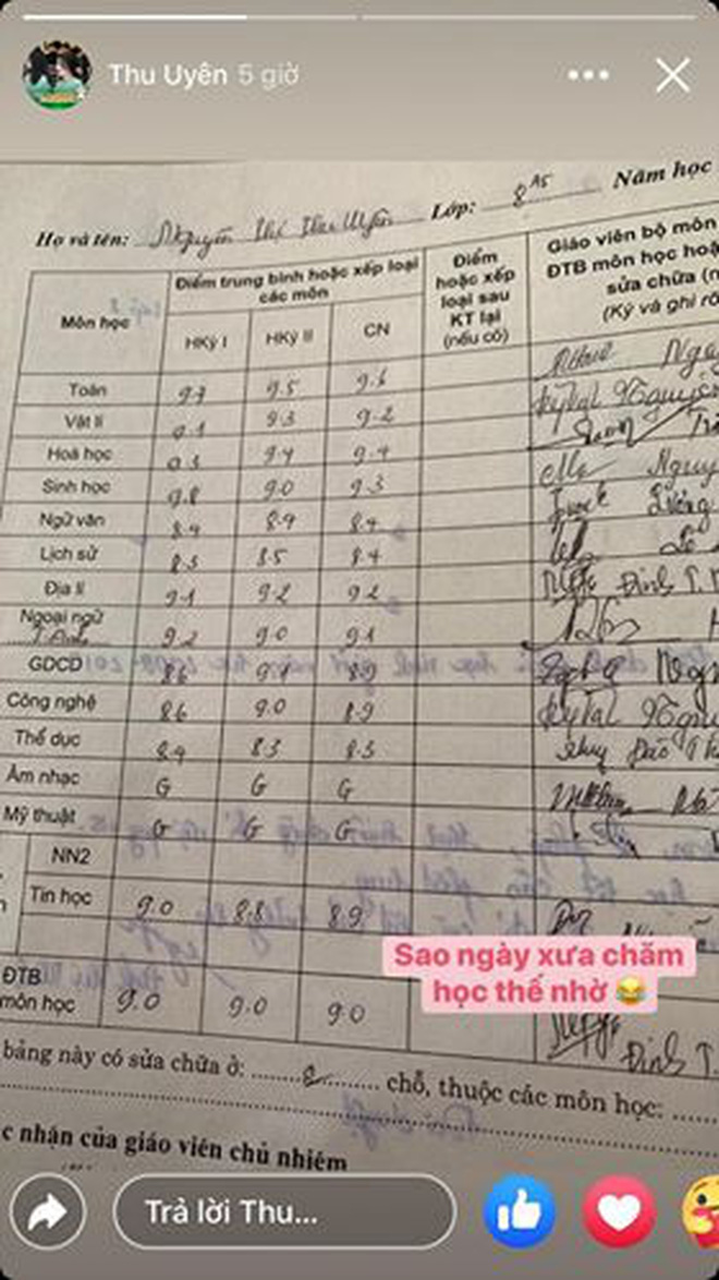 Chủ nhân của bảng điểm tổng kết toàn 9 phẩy đốn tim dân mạng: Vừa giỏi giang vừa xinh đẹp thế này ai chịu nổi!-1