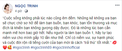 Ngân 98 lại nói đến Ngọc Trinh, còn nhắc đi nhắc lại câu người ta đêm 7 ngày 3, còn tôi 4 năm chỉ có mình ông này-1
