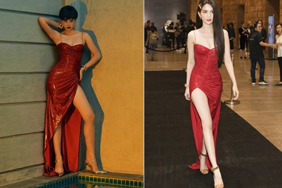 Diện lại đầm xẻ bạo liệt của Ngọc Trinh, Tiểu Vy vẫn sexy ngang ngửa, kiểu tóc lẫn makeup còn ấn tượng hơn đàn chị