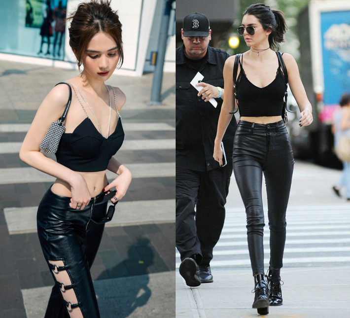 Có đến hơn 10 lần Ngọc Trinh diện crop top đọ dáng một 9 một 10 với Kendall Jenner-2