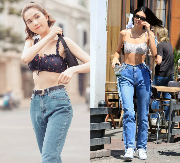 Có đến hơn 10 lần Ngọc Trinh diện crop top đọ dáng một 9 một 10 với Kendall Jenner-4