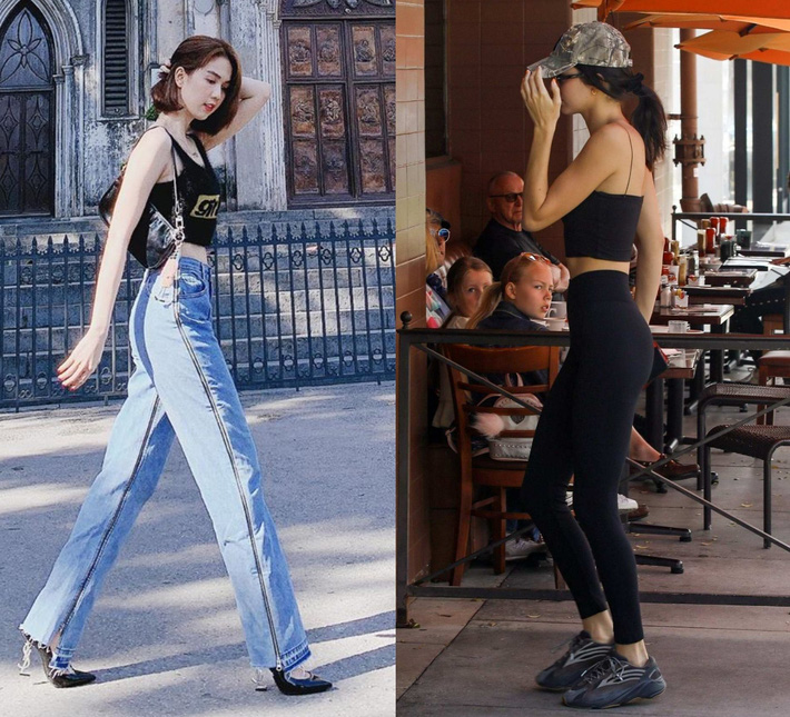 Có đến hơn 10 lần Ngọc Trinh diện crop top đọ dáng một 9 một 10 với Kendall Jenner-9
