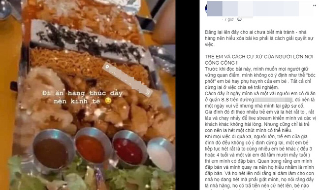 Hà Nội: Vụ nhóm bạn trẻ đi ăn phản ứng đập bàn vì tiếng trẻ con la hét quá lớn, liền bị phụ huynh tát không thương tiếc giữa nhà hàng gây tranh cãi khắp mạng xã hội-1