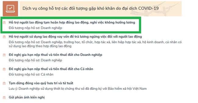 Hướng dẫn bấm nút nhận tiền hỗ trợ cho người lao động phải nghỉ việc vì dịch Covid-19-6