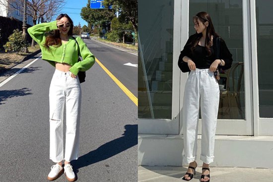 Diện jeans trắng không những mát mắt mà còn thời thượng hết cỡ nếu bạn học 4 chiêu mix đồ hay ho từ gái Hàn