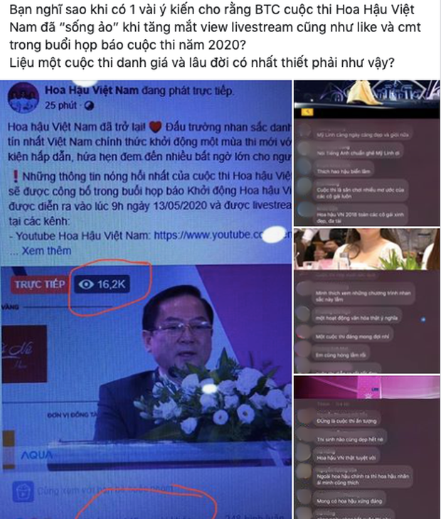 Xôn xao nghi vấn BTC Hoa hậu Việt Nam hack view livestream họp báo để sống ảo, chuyện gì đây?-2