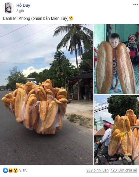 Bánh mì dài 1 m, nặng 3 kg ở An Giang gây xôn xao-1