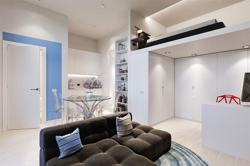 Chỉ vỏn vẹn 29m² nhưng căn hộ dưới đây vẫn gây thương nhớ với màu trắng tinh khôi cùng nội thất siêu tiết kiệm không gian-4
