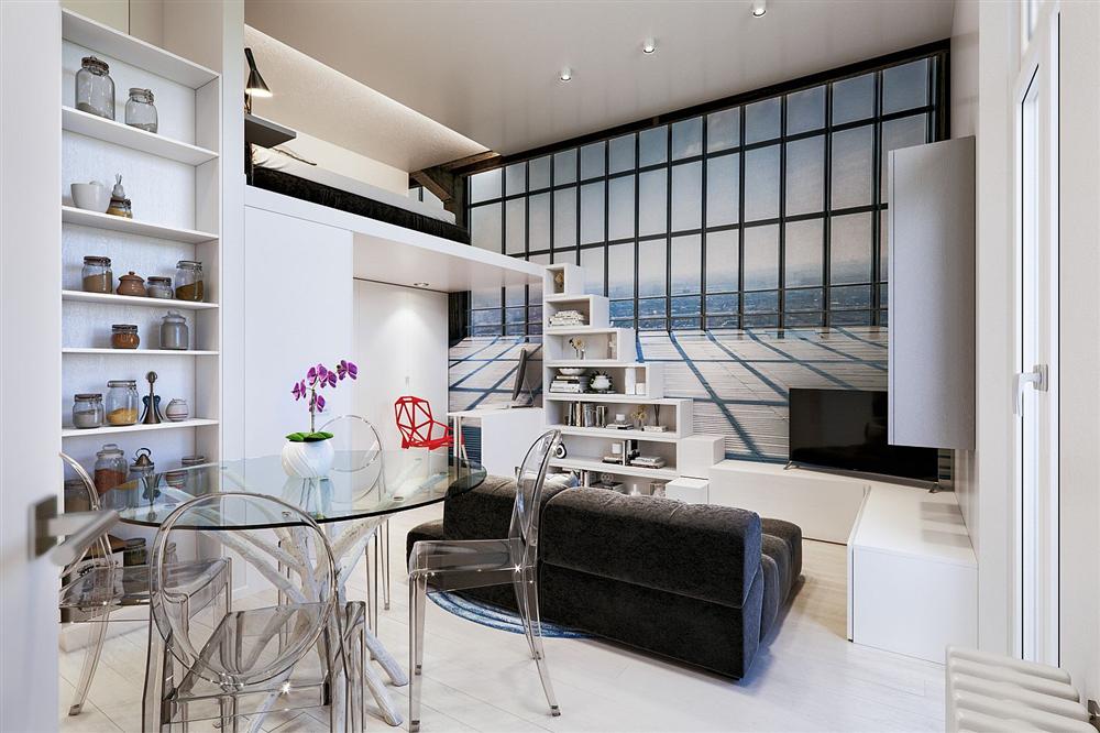 Chỉ vỏn vẹn 29m² nhưng căn hộ dưới đây vẫn gây thương nhớ với màu trắng tinh khôi cùng nội thất siêu tiết kiệm không gian-5