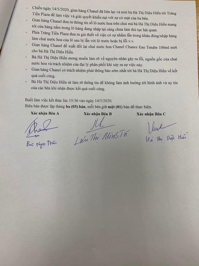 Vụ lùm xùm nước hoa Chanel: Tràng Tiền Plaza khẳng định có sai sót, Chanel chưa trả lời rõ về nguồn gốc hàng hóa-3
