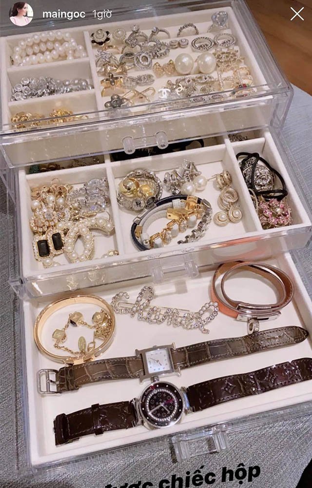 BTV Mai Ngọc khoe hộp đựng trang sức chẳng khác gì rương châu báu, tính sương sương hơn trăm triệu đồng-4