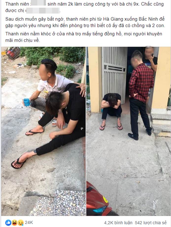 Đi từ Hà Giang xuống Bắc Ninh thăm chị người yêu, thanh niên phát hiện bạn gái đã 1 chồng 2 con, dân mạng mách cách hiểm-1