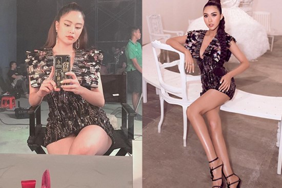 Hai nàng tên Linh cùng diện đầm Công Trí: Hoàng Thùy Linh bị soi dáng ngồi nhạy cảm, Tường Linh