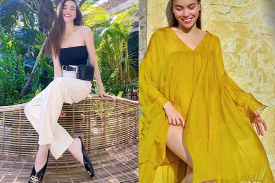 Hà Hồ độ này lạ quá, bình thường rất sủng đồ bó sát mà giờ toàn mặc váy áo rộng mênh mông