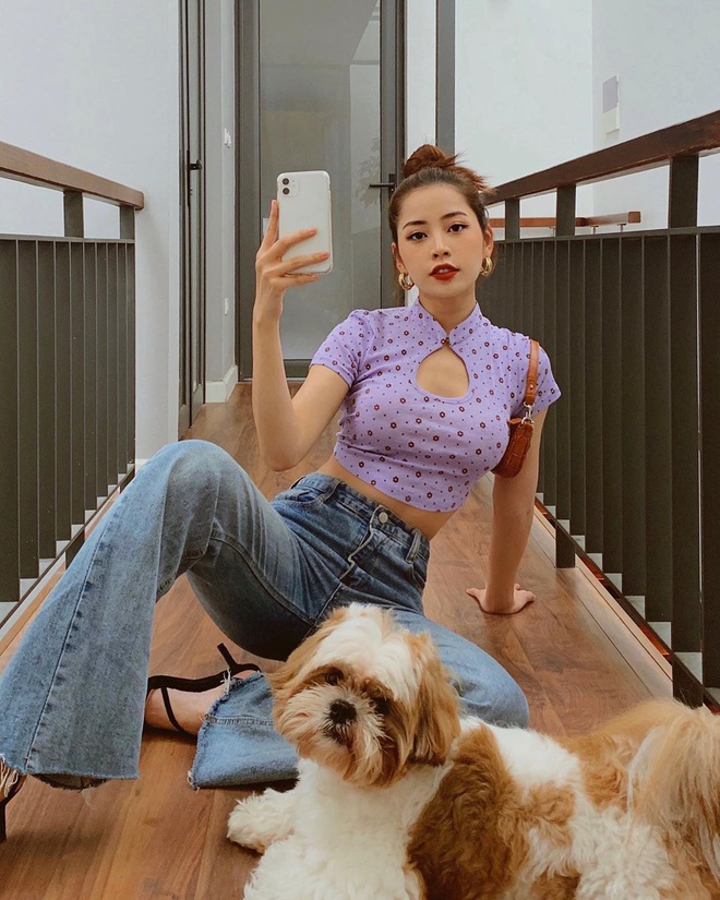 Chi Pu gần đây thích mặc váy áo giống xường xám-4