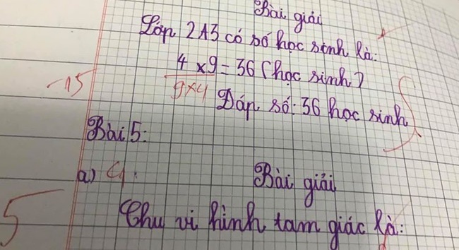 Bài toán lớp 2 tưởng đơn giản mà cách chấm của cô gây thắc mắc lớn, phụ huynh lên MXH để hỏi và nhận được lời giải thích vô cùng bất ngờ-1