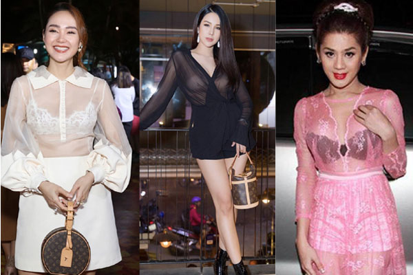 Diện đầm gợi cảm mà vòng 1 ngồn ngộn thì chưa chắc đã đẹp, cứ nhìn Ngọc Trinh đụng hàng Huyền My, Lương Thùy Linh là rõ-8