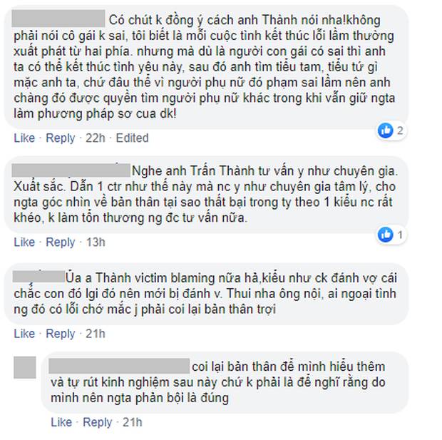 Tranh cãi trước chia sẻ của Trấn Thành ở Người ấy là ai: Đàn ông ngoại tình có khi là do bị phụ nữ tác động đến mức ức chế?-5