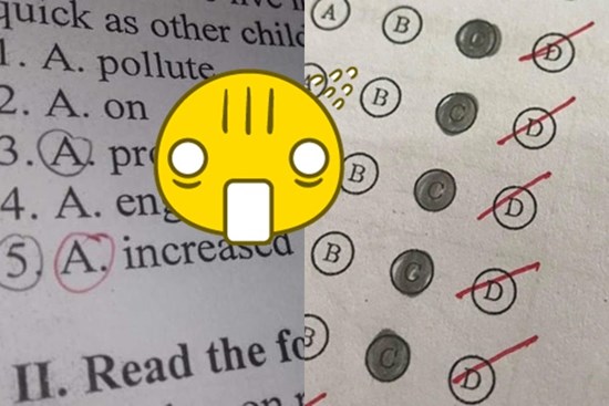 Sắp hết giờ kiểm tra, cô nhẹ nhàng nhắc