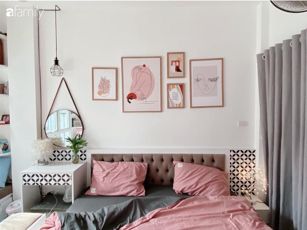 Vì chiều vợ, ông chồng tại Hà Nội tự tay cải tạo lại phòng ngủ 15m² với chi phí gần 20 triệu theo gam hồng nữ tính-3
