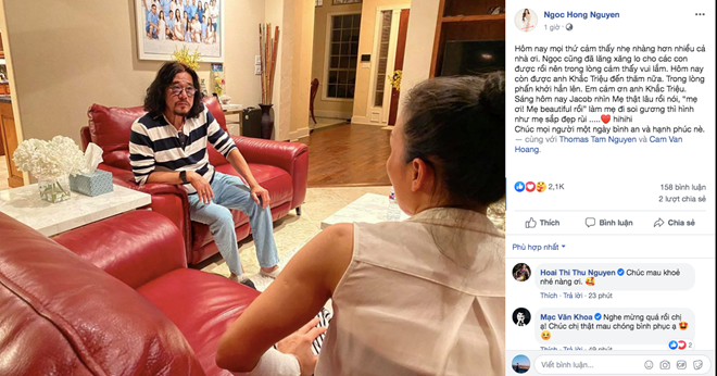 Dù tiết lộ đã khỏe hơn nhưng ca sĩ Hồng Ngọc vẫn giấu kín gương mặt bị bỏng-1