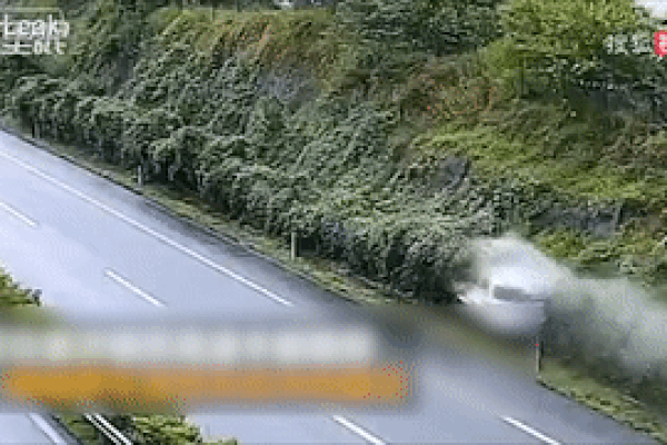 Ôtô mất lái lao vào hàng cây trên đường cao tốc rồi lật ngửa